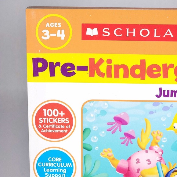 Scholastic Pre-Kindergarten Jumbo Workbooks Paperback Children Ages 3-4 New - Picture 2 of 10